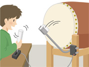 打楽器叩き装置